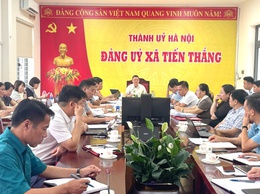 Xã Tiến Thắng tổ chức hội nghị Thường trực Đảng ủy đánh giá tình hình, triển khai các nhiệm vụ trọng tâm