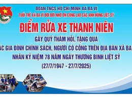 Đoàn TNCS Hồ Chí Minh xã Ba Vì tổ chức Chương trình điểm rửa xe thanh niên gây quỹ thăm hỏi, tặng quà các gia đình chính sách, người có công trên địa bàn xã Ba Vì.
