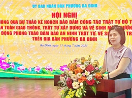 PHƯỜNG BA ĐÌNH TỔ CHỨC HỘI NGHỊ TRIỂN KHAI KẾ HOẠCH BẢO ĐẢM TRẬT TỰ ĐÔ THỊ, AN TOÀN GIAO THÔNG, TRẬT TỰ XÂY DỰNG VÀ VỆ SINH MÔI TRƯỜNG NĂM 2025