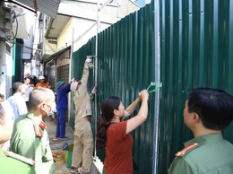 Phường Khương Đình: Ra quân xử lý vi phạm đất đai, trật tự xây dựng