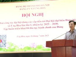 ỨNG HÒA TRIỂN KHAI CÔNG TÁC ĐẠI HỘI ĐẢNG CÁC CẤP VÀ TẬP HUẤN TRIỂN KHAI 04 THỦ TỤC HÀNH CHÍNH CỦA ĐẢNG.