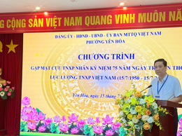 Ủy ban MTTQ Việt Nam phường Yên Hoà Tổ chức Chương trình Gặp mặt Cựu Thanh niên xung phong nhân kỷ niệm 75 năm Ngày truyền thống lực lượng TNXP Việt Nam (15/7/1950 - 15/7/2025)