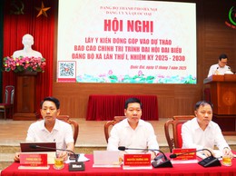 Đảng ủy xã Quốc Oai tổ chức Hội nghị lấy ý kiến góp ý của các đồng chí cán bộ lãnh đạo chủ chốt đối với Dự thảo Báo cáo chính trị trình Đại hội Đảng bộ xã lần thứ I, nhiệm kỳ 2025-2030

