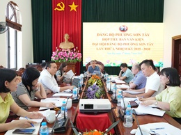 Phiên họp thứ 3 Tiểu ban Văn kiện Đại hội Đảng bộ phường Sơn Tây