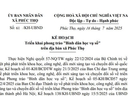 Kế hoạch Bình dân học vụ số năm 2025 