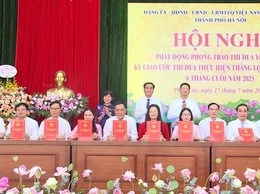 UBND xã Phúc Lộc tổ chức Hội nghị phát động phong trào thi đua yêu nước, ký giao ước thi đua thực hiện thắng lợi các nhiệm vụ 6 tháng cuối năm 2025