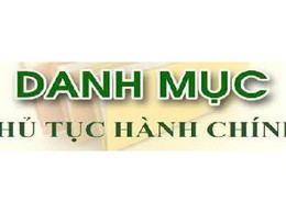 DANH MỤC THỦ TỤC HÀNH CHÍNH LĨNH VỰC HỘ TỊCH