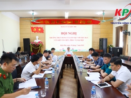 Thường trực Đảng uỷ xã Kiều Phú tổ chức hội nghị làm việc với tiểu ban văn kiện, tiêu ban phục vụ Đại hội