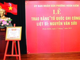 Lễ công bố Quyết định và trao Bằng “TỔ QUỐC GHI CÔNG” đối với Liệt sĩ Nguyễn Văn Sửu