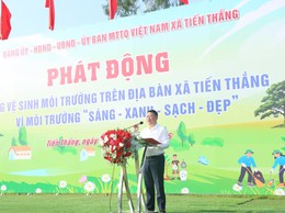 Xã Tiến Thắng: ra quân tổng vệ sinh môi trường