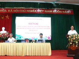 UBND xã Phù Đổng tổ chức Hội nghị giao ban với các đồng chí Trưởng thôn, Tổ trưởng TDP