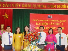 Chi bộ cơ quan Ủy ban kiểm tra Đảng ủy xã Phú Nghĩa tổ chức thành công Đại hội lần thứ I, nhiệm kỳ 2025-2030
