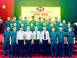 Đại hội Chi bộ Quân sự xã Ô Diên lần thứ I nhiệm kỳ 2025 - 2030