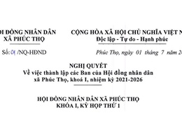 Nghị quyết số 01 - 02 - 03 của HĐND xã Phúc Thọ tại kỳ họp thứ 2, nhiệm kỳ 2021-2026