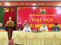 Đại hội Chi bộ Quân sự xã An Khánh nhiệm kỳ 2025-2030