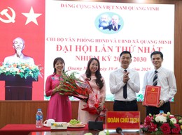 Đại hội lần thứ nhất các chi bộ trực thuộc Đảng bộ UBND xã Quang Minh thành công tốt đẹp