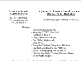UBND xã Đan Phượng ban hành công văn về việc chủ động ứng phó với Cơn bão số 3