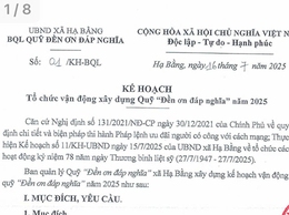 Kế hoạch Tổ chức vận động xây dựng Quỹ “Đền ơn đáp nghĩa” năm 2025 