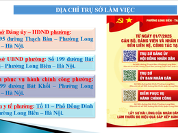 Thông báo: Địa chỉ, trụ sở làm việc phường Long Biên - TP Hà Nội