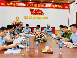 Xã Ứng Thiên tổ chức hội nghị UBND đầu tiên theo mô hình chính quyền địa phương hai cấp