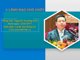 GIỚI THIỆU CÁC ĐỒNG CHÍ LÃNH ĐẠO CHỦ CHỐT XÃ QUỐC OAI MỚI