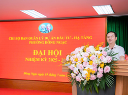 CÁC CHI BỘ TRỰC THUỘC ĐẢNG BỘ UBND PHƯỜNG ĐÔNG NGẠC TỔ CHỨC ĐẠI HỘI LẦN THỨ I, NHIỆM KỲ 2025 - 2030