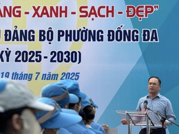 Phường Đống Đa phát động đợt thi đua cao điểm về trật tự đô thị - an toàn giao thông - vệ sinh môi trường