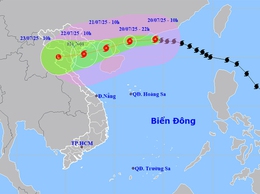 Bão Wipha tăng lên gần cấp 12 giật cấp 15, cách Quảng Ninh hơn 600km