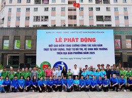 Lễ phát động cao điểm ra quân đảm bảo trật tự đô thị, trật tự xây dựng, vệ sinh môi trường trên địa bàn phường Yên Hòa