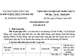 Tin bão khẩn cấp cơn bão số 3