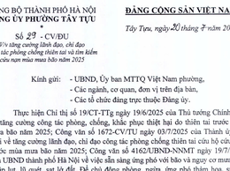 Đảng ủy phường Tây Tựu tăng cường lãnh đạo, chỉ đạo công tác phòng chống thiên tai và tìm kiếm cứu nạn mùa mưa bão năm 2025