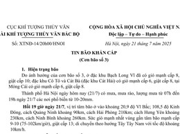 TIN BÃO KHẨN CẤP 
(Cơn bão số 3)    