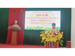 UBND xã Phúc Sơn tổ chức Hội nghị triển khai công tác phòng thủ dân sự, phòng chống thiên tai và tìm kiếm cứu nạn năm 2025