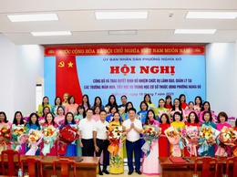 Hội nghị công bố và trao quyết định bổ nhiệm chức vụ lãnh đạo, quản lý tại các trường Mầm non, Tiểu học và Trung học cơ sở thuộc địa bàn phường Nghĩa Đô