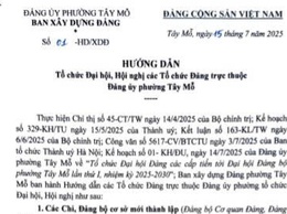 Hướng dẫn Tổ chức Đại hội, Hội nghị các Tổ chức Đảng trực thuộc Đảng ủy phường Tây Mỗ