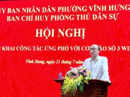 PHƯỜNG VĨNH HƯNG TẬP TRUNG TRIỂN KHAI NHIỆM VỤ PHÒNG CHỐNG CƠN BÃO SỐ 3 (WIPHA)