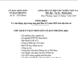 Công điện về việc chủ động, tập trung ứng phó Bão số 3 năm 2025 trên địa bàn xã