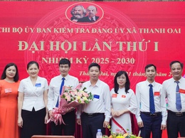 Chi bộ Ủy ban kiểm tra Đảng ủy xã Thanh Oai tổ chức thành công Đại hội lần thứ nhất, nhiệm kỳ 2025-2030