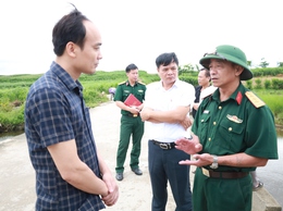 Đoàn công tác Bộ Tư lệnh Thủ đô làm việc tại xã Minh Châu về công tác phòng, chống thiên tai năm 2025