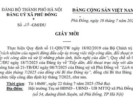 Lịch tiếp công dân ngày 22/7/2025