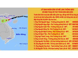 UBND xã Mê Linh thông báo số điện thoại hỗ trợ trong mùa mưa bão