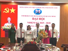 Đại hội các Chi bộ: Ban Xây dựng Đảng, Ủy ban Kiểm tra  Đảng ủy xã Quang Minh lần thứ nhất thành công tốt đẹp 