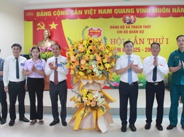 Đại hội Chi bộ Quân sự xã Thạch Thất nhiệm kỳ 2025 - 2030 thành công tốt đẹp