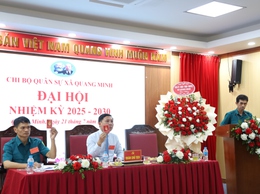 Đại hội Chi bộ Quân sự xã Quang Minh lần thứ I, nhiệm kỳ 2025 – 2030: Bước phát triển quan trọng trong công tác lãnh đạo, chỉ đạo nhiệm vụ quốc phòng – quân sự địa phương