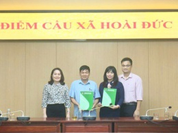UBND xã làm việc với Phòng giao dịch Ngân hàng Chính sách xã hội Hoài Đức về hoạt động tín dụng chính sách