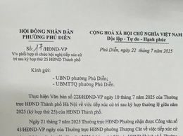Hội đồng nhân dân phường Phú Diễn thông báo về việc tổ chức Hội nghị tiếp xúc cử tri sau kỳ họp thứ 25 HĐND thành phố Hà Nội