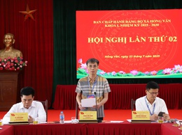 Hội nghị Ban Chấp hành Đảng bộ xã Hồng Vân lần thứ 02 (hội nghị mở rộng)
