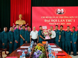 ĐẠI HỘI CHI BỘ QUÂN SỰ PHƯỜNG SƠN TÂY LẦN THỨ I NHIỆM KỲ 2025–2030