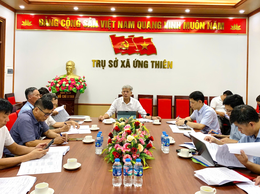 Hội nghị xét duyệt hỗ trợ xây dựng, cải tạo nhà ở cho người có công với cách mạng, thân nhân liệt sĩ tại xã Ứng Thiên
