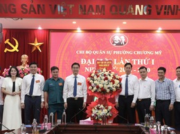 Chi bộ Quân sự phường Chương Mỹ tổ chức thành công Đại hội Chi bộ lần thứ I, nhiệm kỳ 2025 -2030